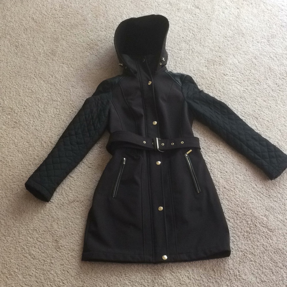 MIchael kors quilted sleeve petite trench coat XS